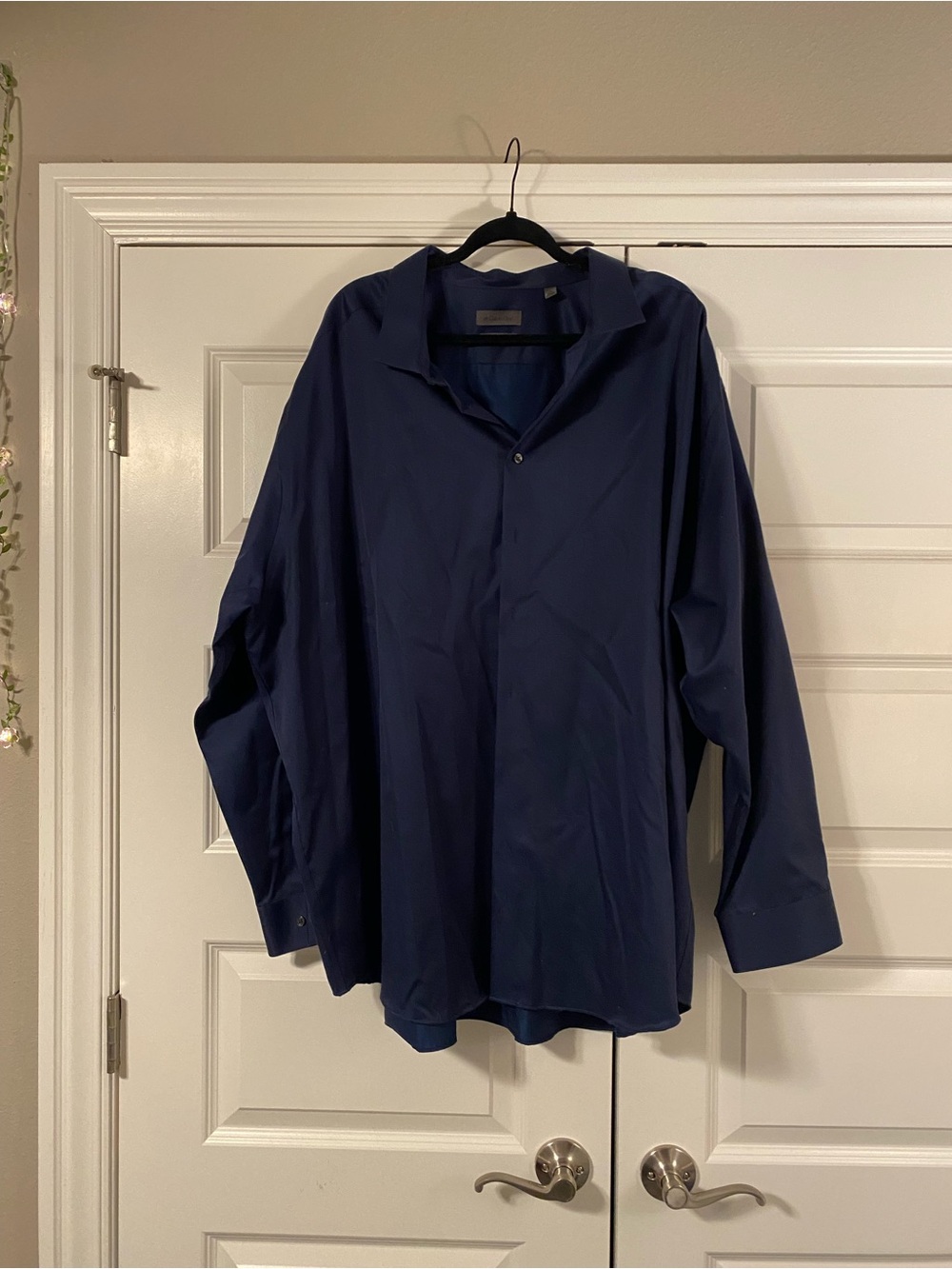 Calvin Klein Men’s Navy Button-Up